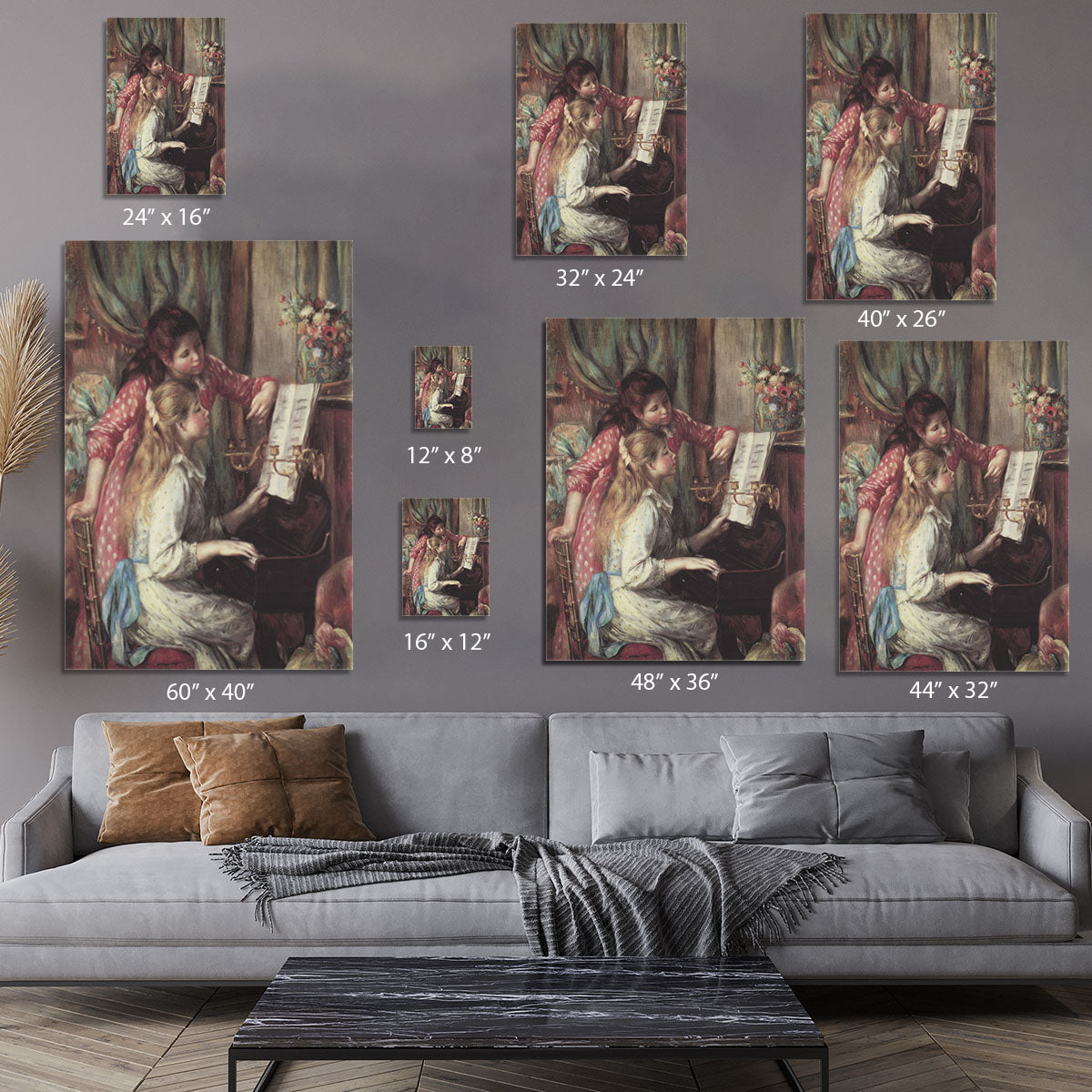 Young girls at the piano 2 by Renoir Canvas Print or Poster - Canvas Art Rocks - 7