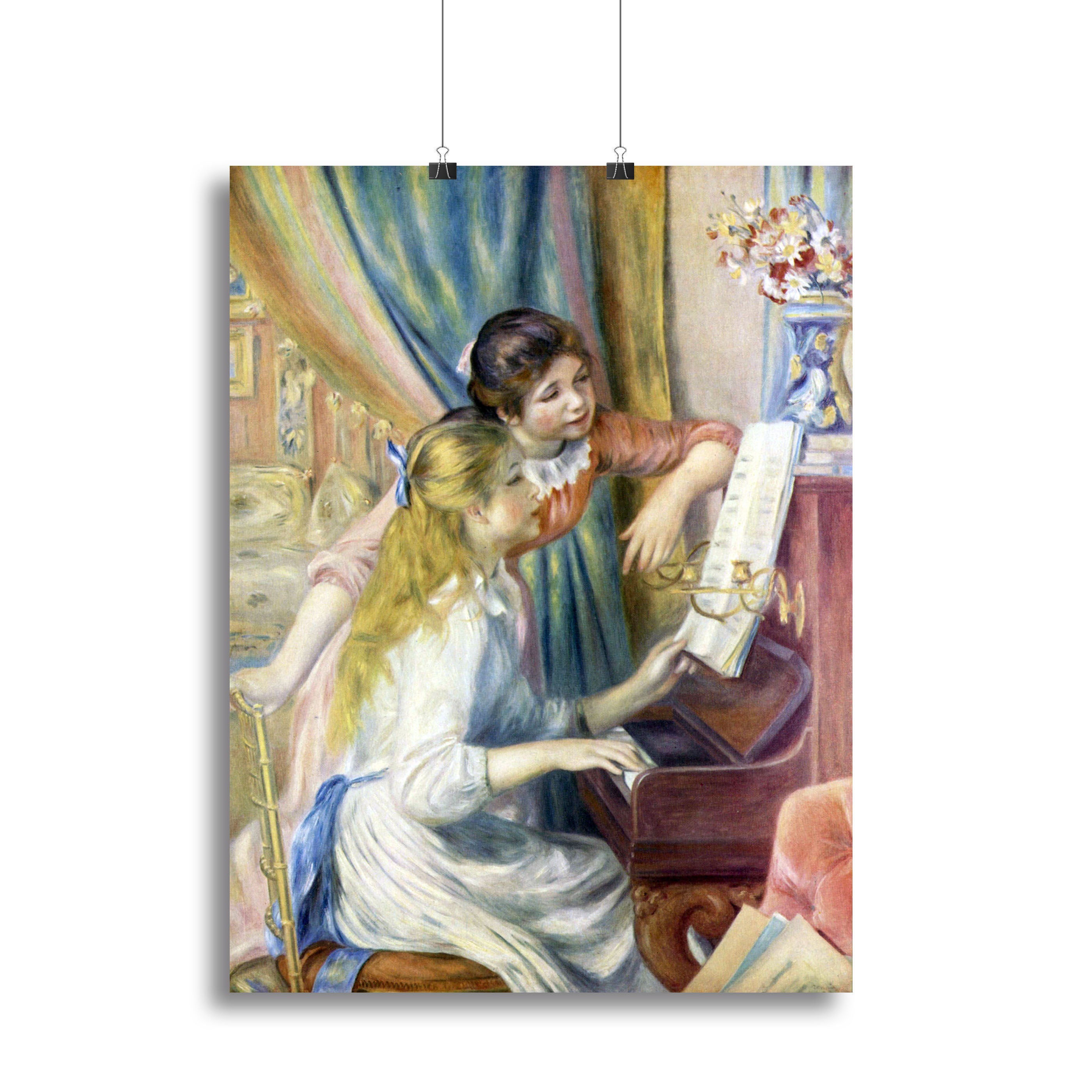 Young girls at the piano 3 by Renoir Canvas Print or Poster - Canvas Art Rocks - 2