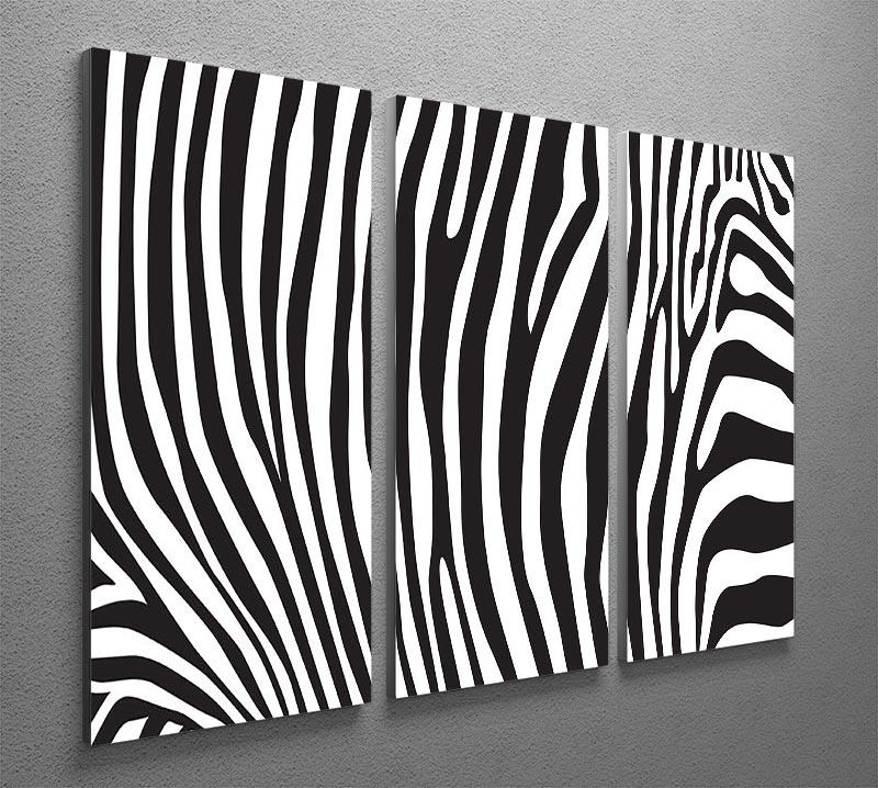 Zebra stripes pattern 3 Split Panel Canvas Print - Canvas Art Rocks - 2