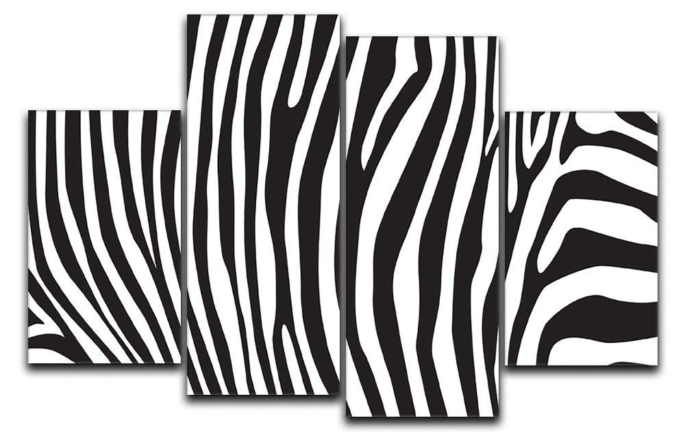 Zebra stripes pattern 4 Split Panel Canvas  - Canvas Art Rocks - 1