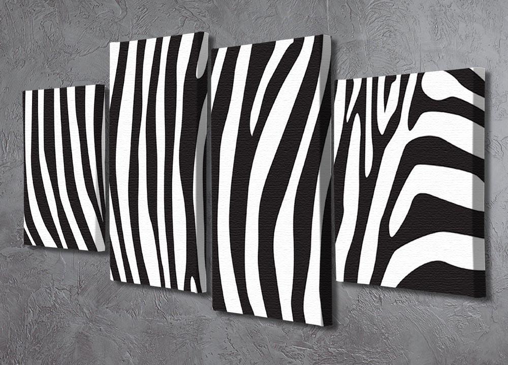 Zebra stripes pattern 4 Split Panel Canvas  - Canvas Art Rocks - 2