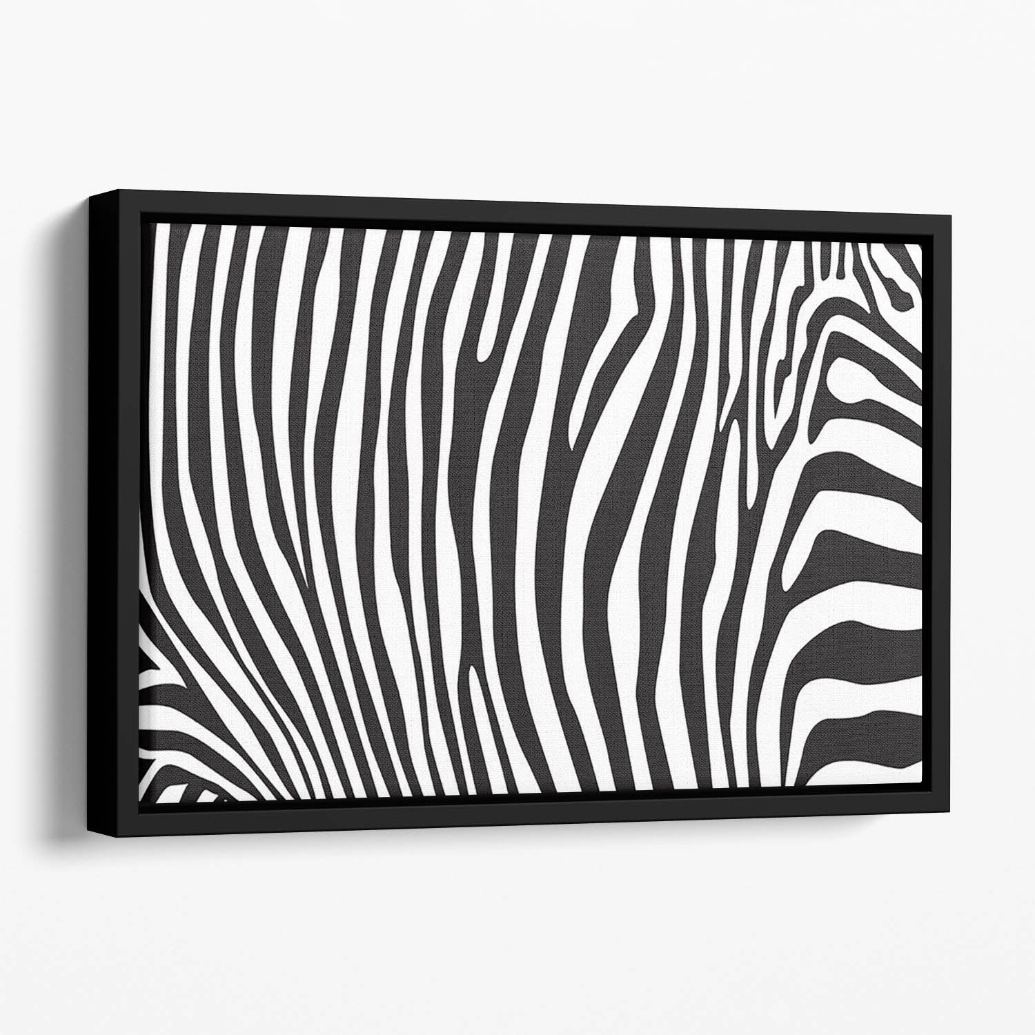 Zebra stripes pattern Floating Framed Canvas