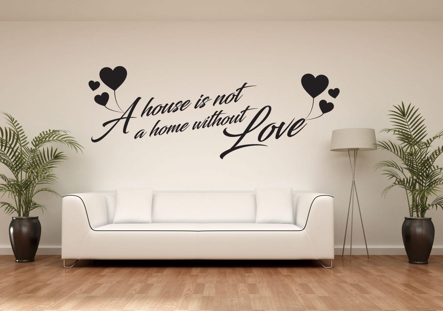 A Home With Love Wall Sticker - Canvas Art Rocks - 1