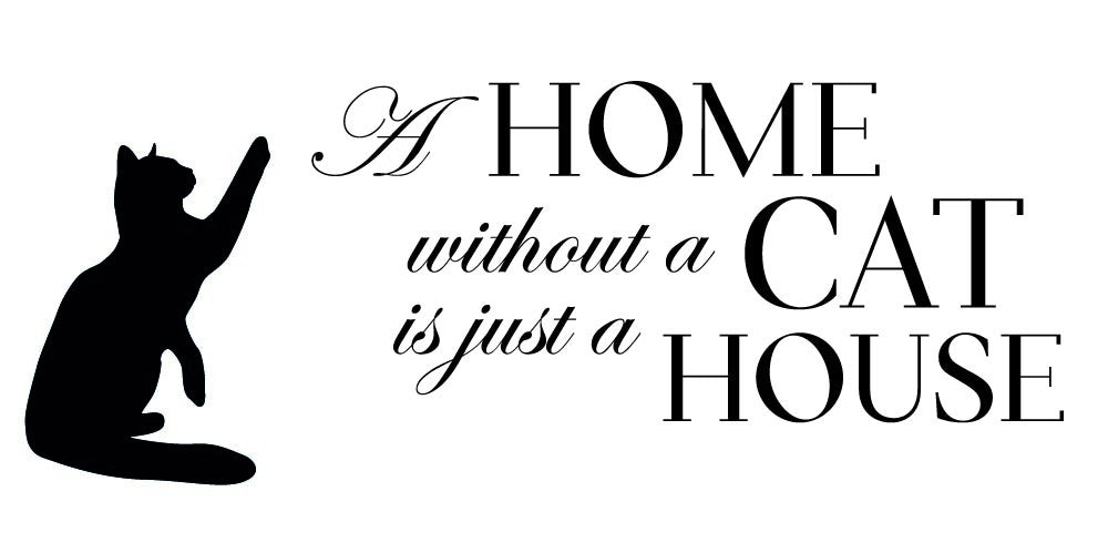 A Home Without A Cat Wall Sticker - Canvas Art Rocks - 2