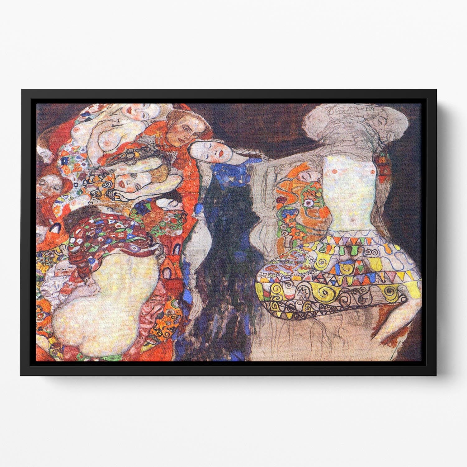 adorn the bride with veil and wreath by Klimt Floating Framed Canvas
