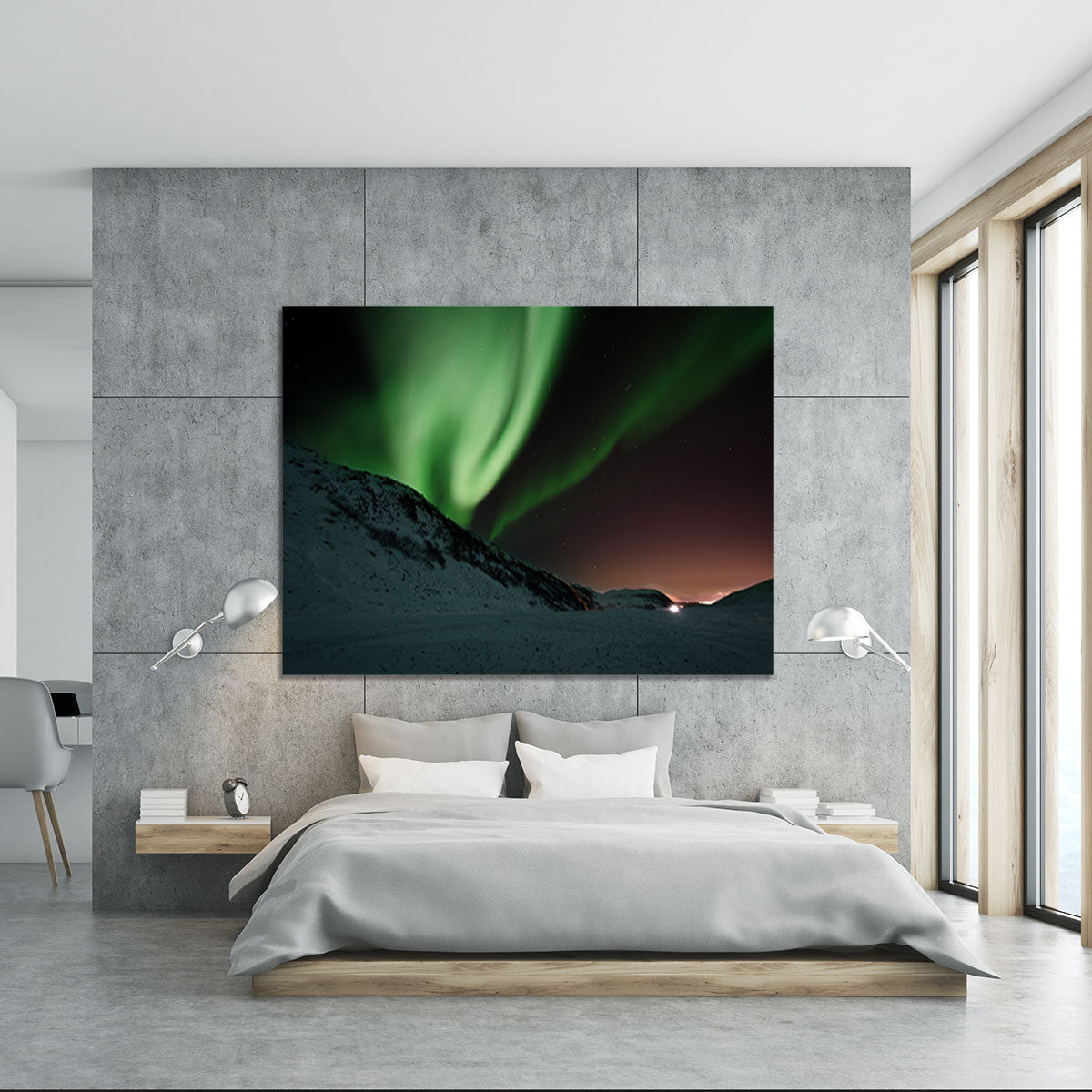 Aurora Mountains Canvas Print or Poster