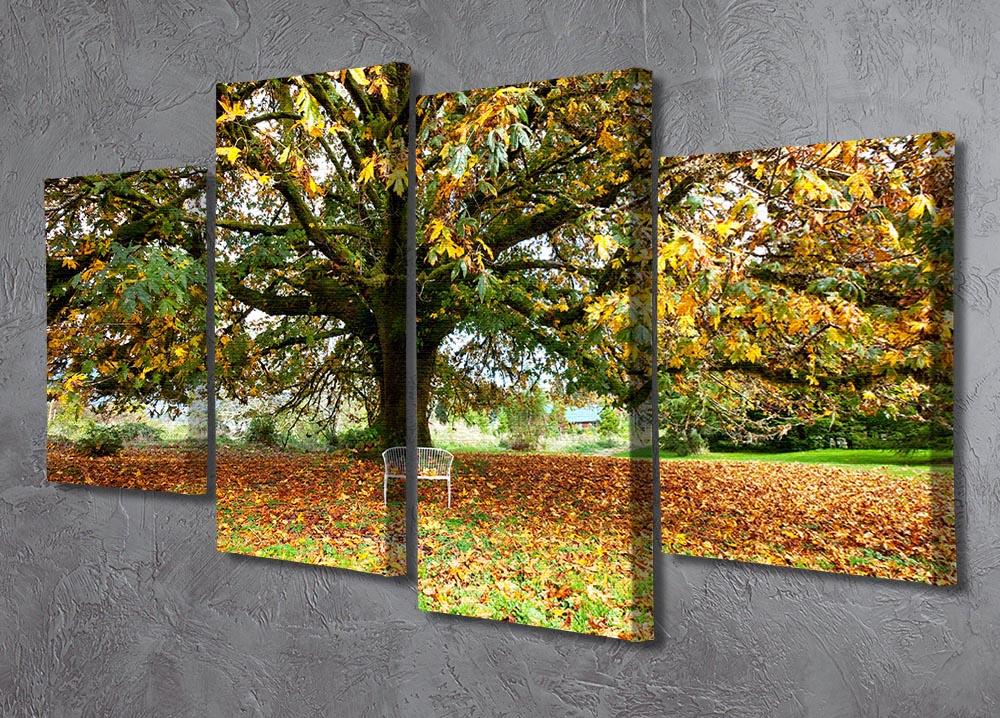 autumn leaves 4 Split Panel Canvas  - Canvas Art Rocks - 2