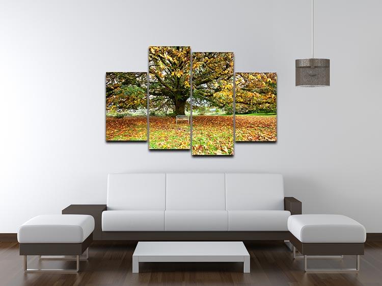 autumn leaves 4 Split Panel Canvas  - Canvas Art Rocks - 3