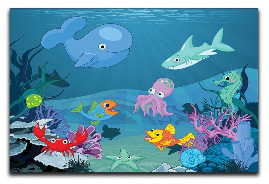 background of an underwater life Canvas Print or Poster - Canvas Art Rocks - 1