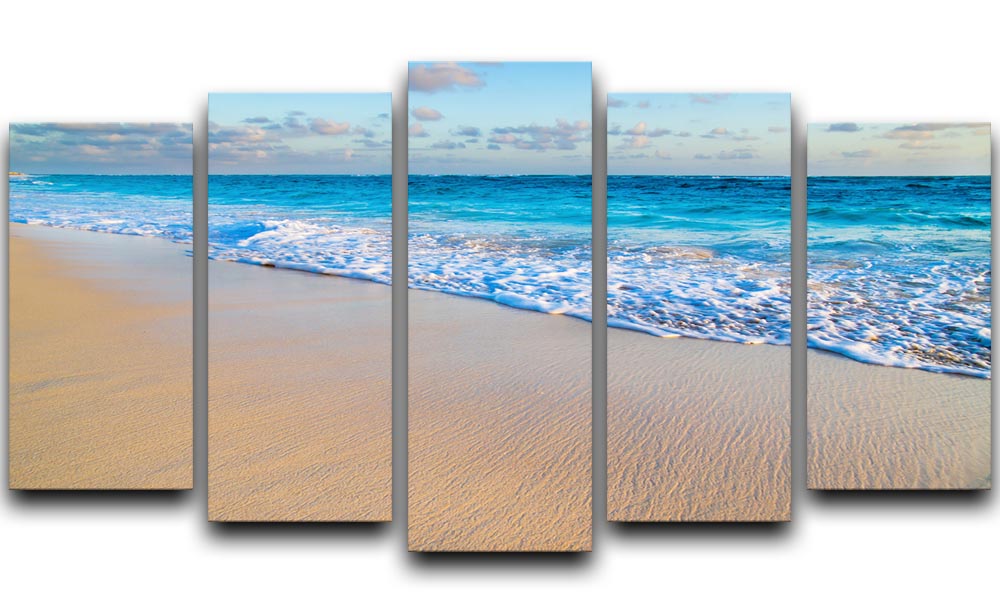 beach and beautiful tropical sea 5 Split Panel Canvas - Canvas Art Rocks - 1