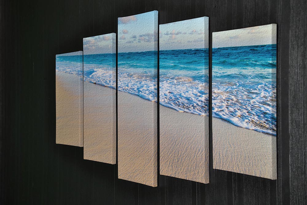 beach and beautiful tropical sea 5 Split Panel Canvas - Canvas Art Rocks - 2