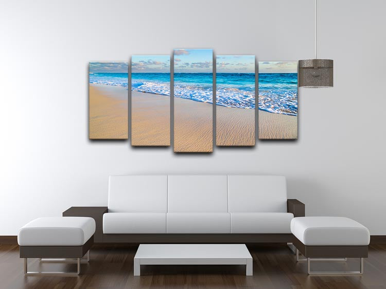 beach and beautiful tropical sea 5 Split Panel Canvas - Canvas Art Rocks - 3