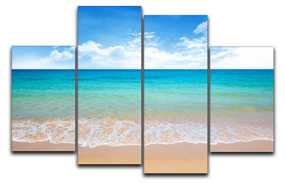 beach and tropical sea 4 Split Panel Canvas - Canvas Art Rocks - 1