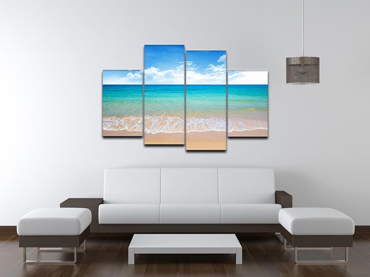 beach and tropical sea 4 Split Panel Canvas - Canvas Art Rocks - 3