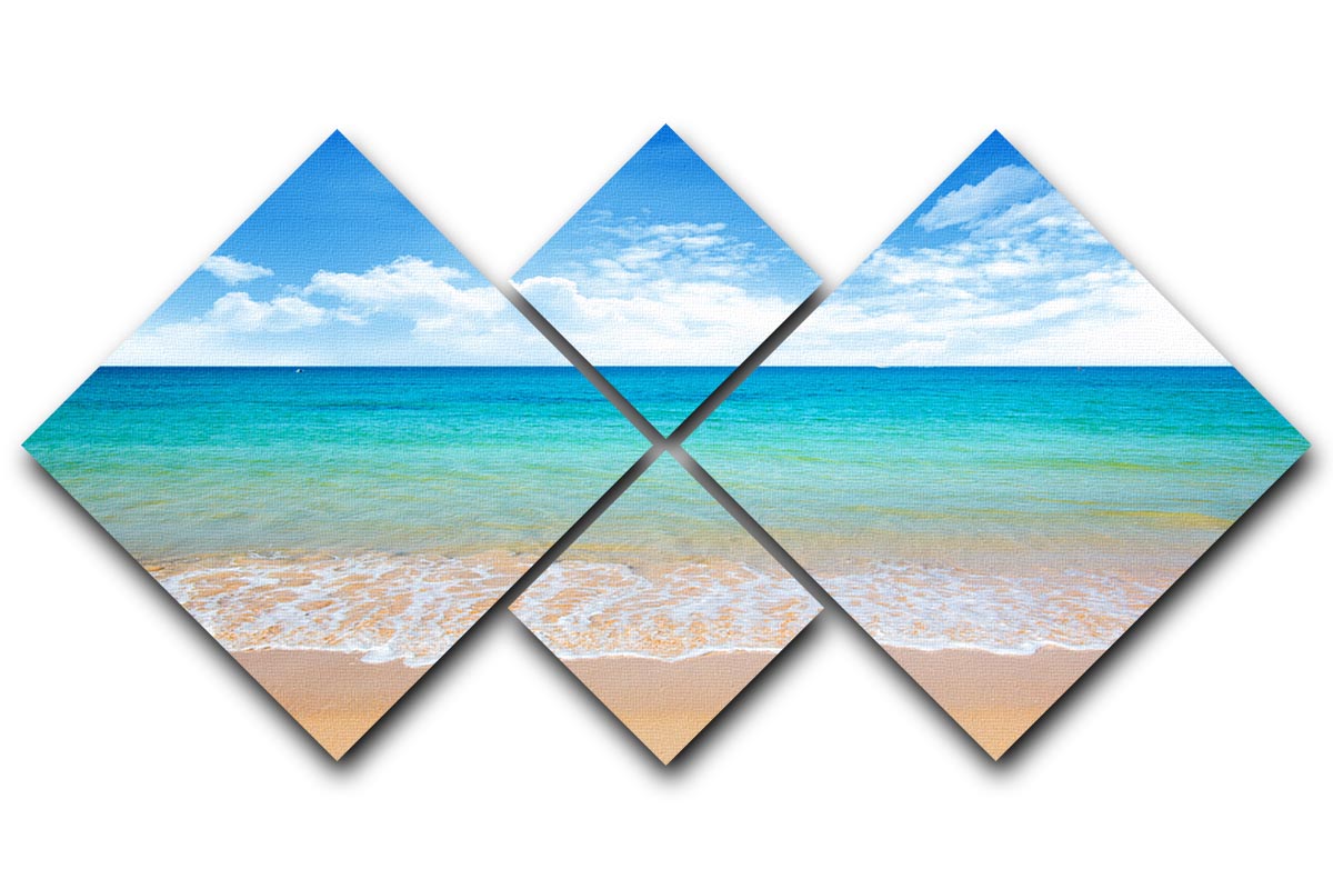 beach and tropical sea 4 Square Multi Panel Canvas - Canvas Art Rocks - 1