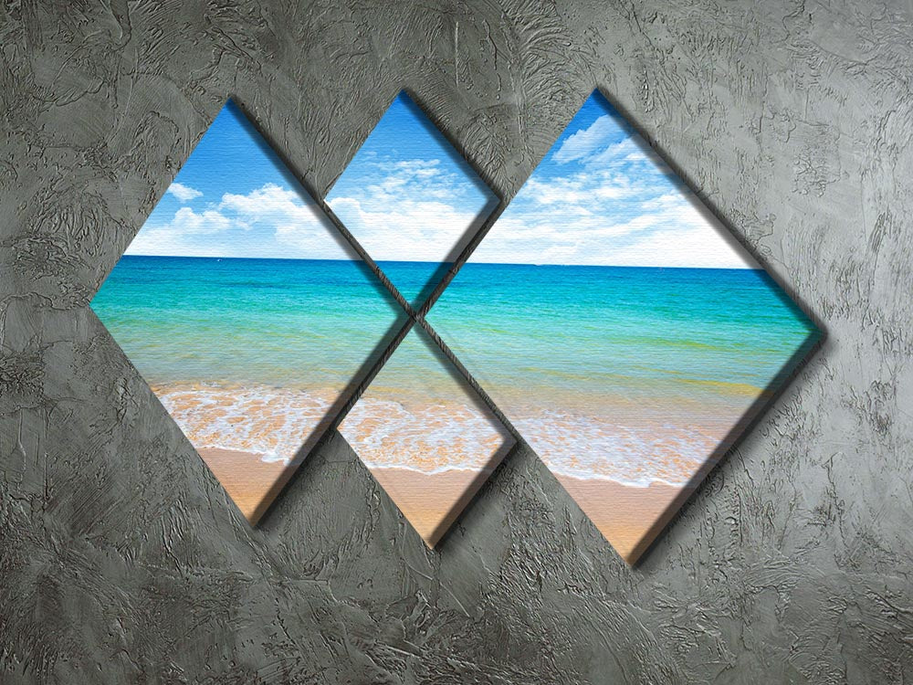 beach and tropical sea 4 Square Multi Panel Canvas - Canvas Art Rocks - 2