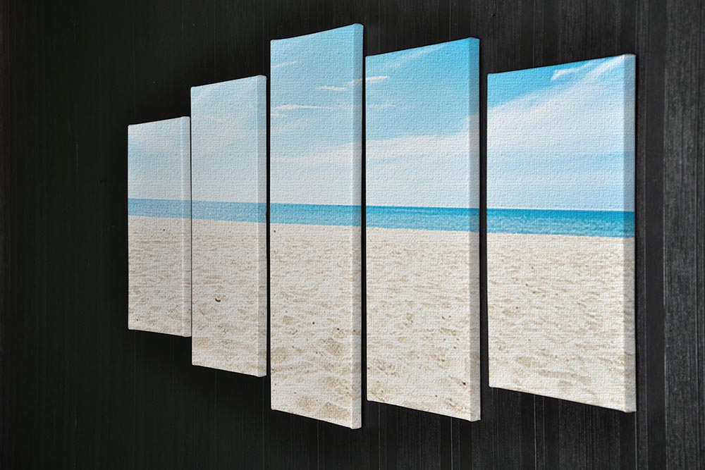 beach background with copy space 5 Split Panel Canvas - Canvas Art Rocks - 2