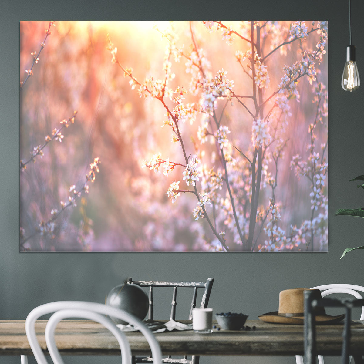blooming tree and sun flare Canvas Print or Poster - Canvas Art Rocks - 3