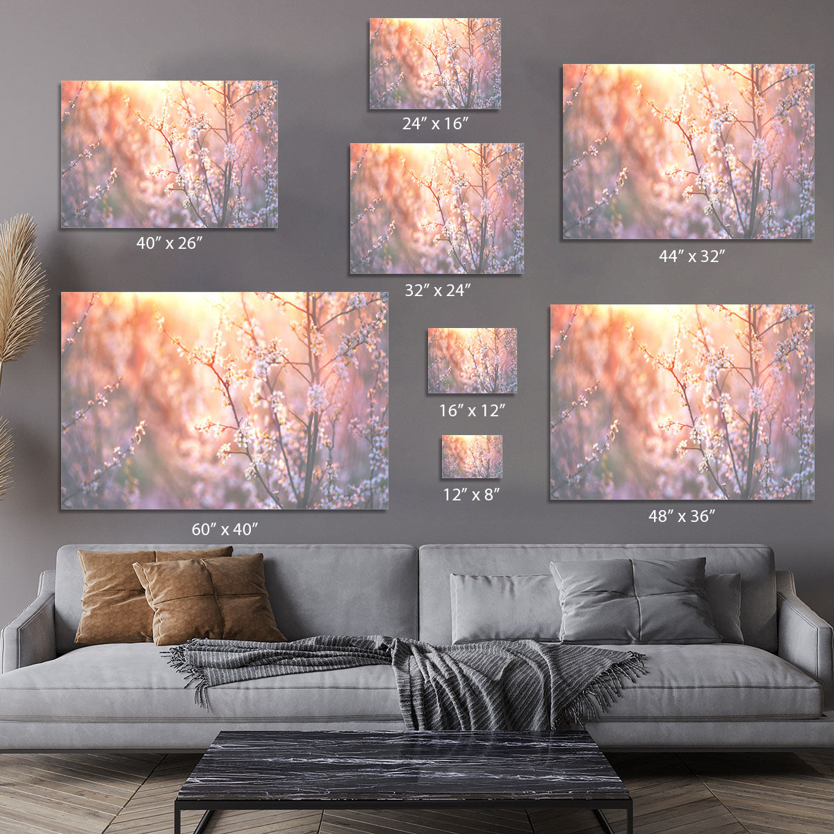 blooming tree and sun flare Canvas Print or Poster - Canvas Art Rocks - 7