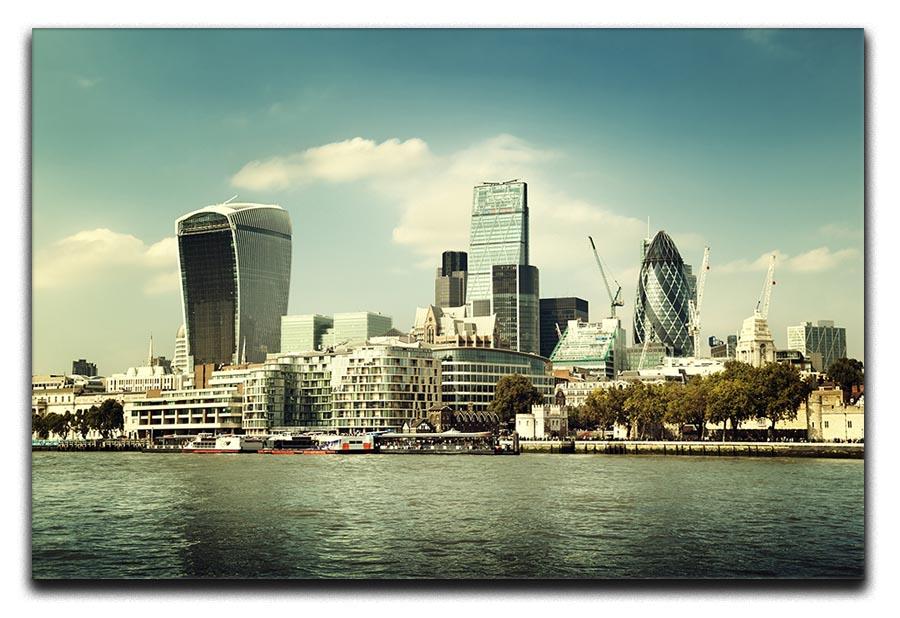 city skyline from the River Thames Canvas Print or Poster  - Canvas Art Rocks - 1