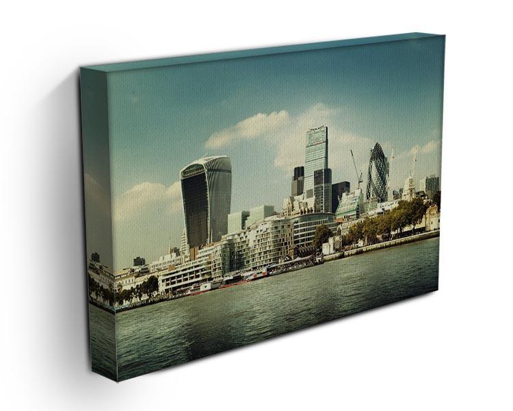 city skyline from the River Thames Canvas Print or Poster - Canvas Art Rocks - 3