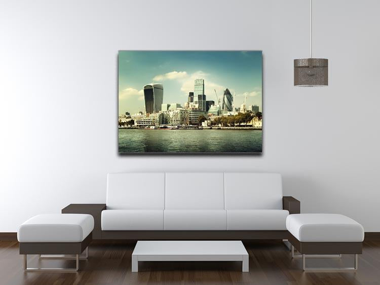 city skyline from the River Thames Canvas Print or Poster - Canvas Art Rocks - 4