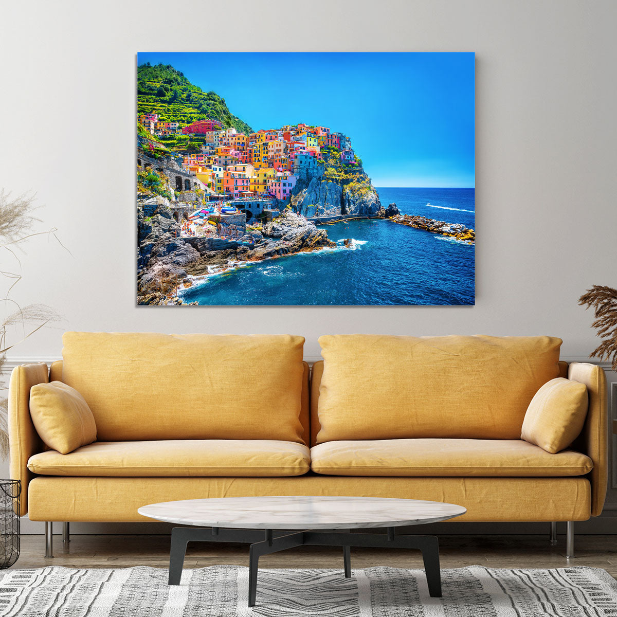 colorful cityscape on the mountains Canvas Print or Poster - Canvas Art Rocks - 4