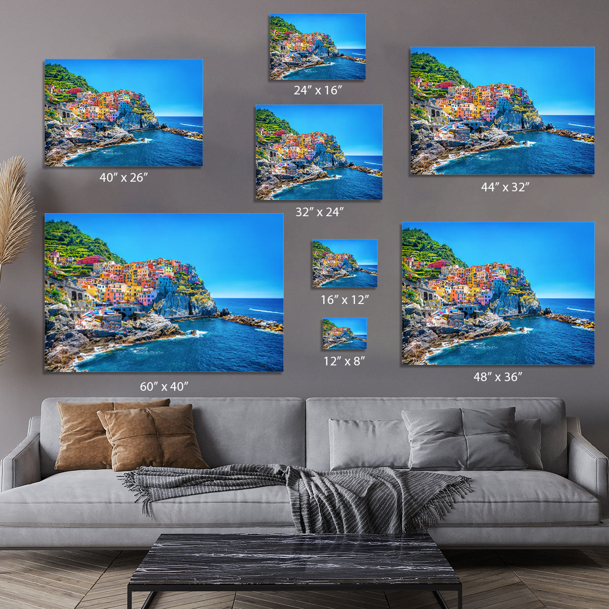colorful cityscape on the mountains Canvas Print or Poster - Canvas Art Rocks - 7