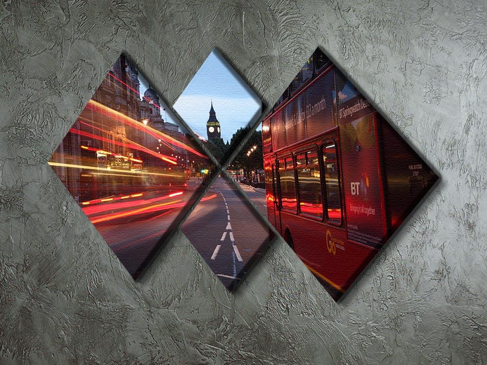 dawn breaking over the city of westminster 4 Square Multi Panel Canvas  - Canvas Art Rocks - 2