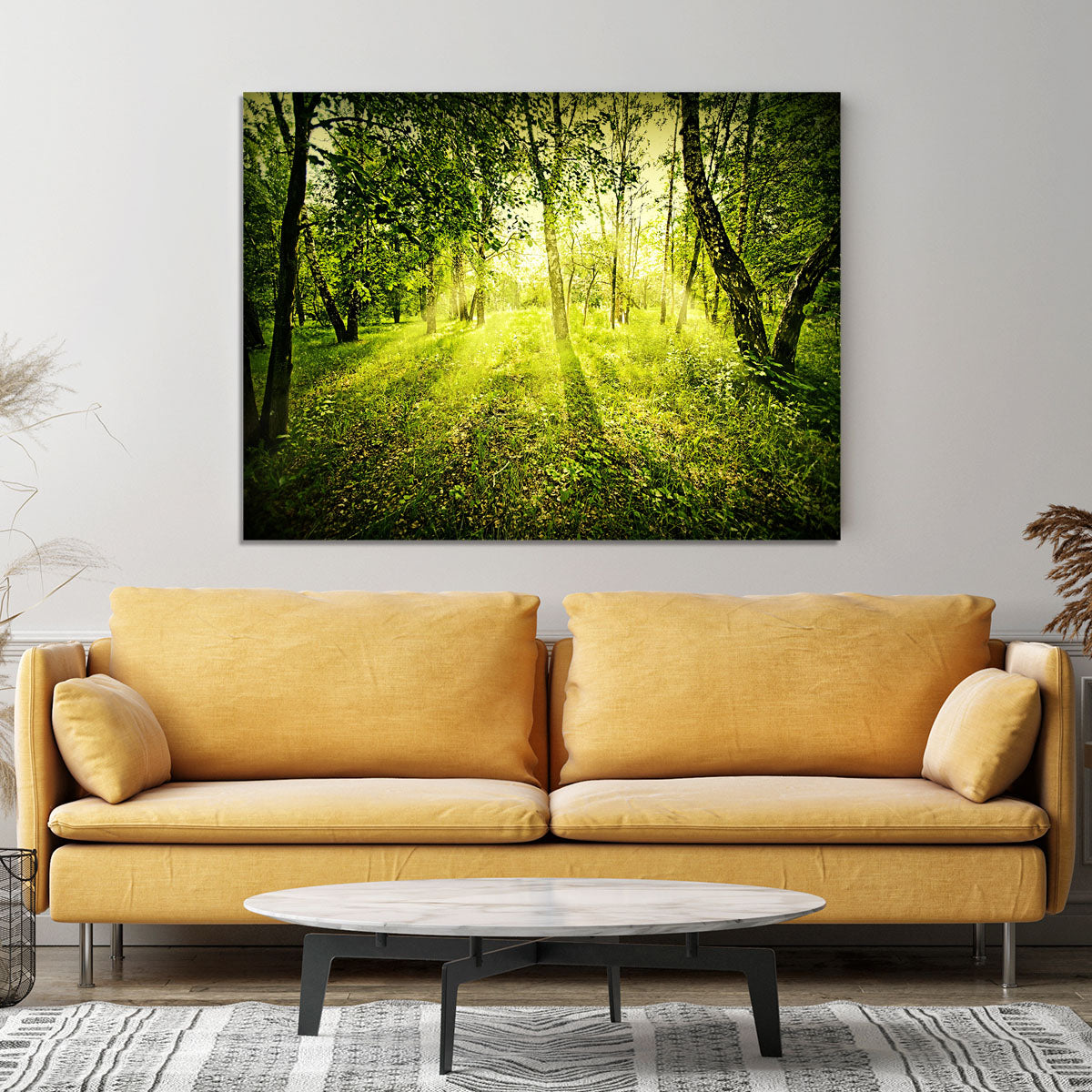 deep forest on summer morning Canvas Print or Poster - Canvas Art Rocks - 4