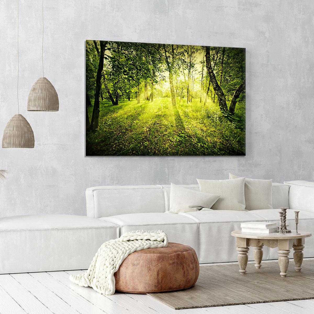 deep forest on summer morning Canvas Print or Poster - Canvas Art Rocks - 6