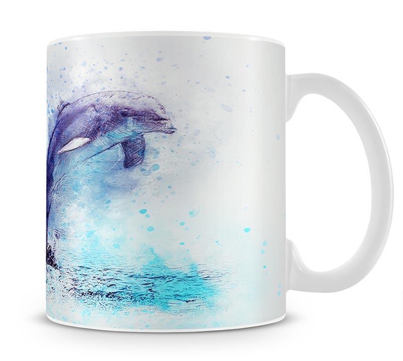 dolphin Painting Mug - Canvas Art Rocks - 1
