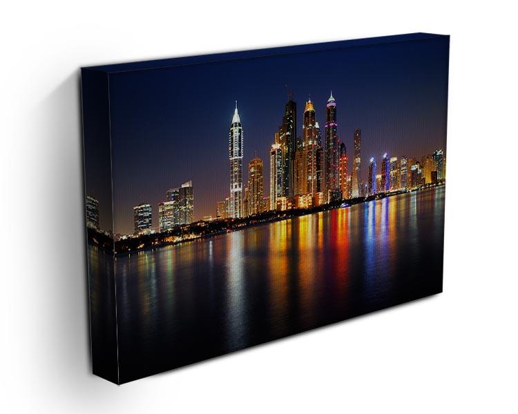 dusk Palm Jumeirah skyline view Canvas Print or Poster - Canvas Art Rocks - 3
