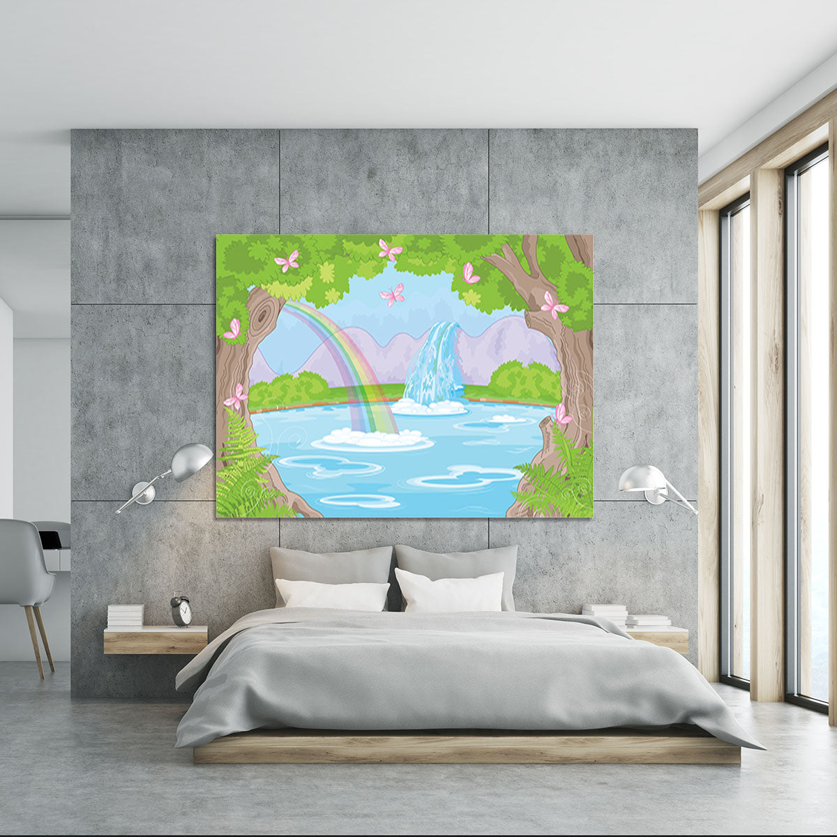 fairy landscape with Fabulous Waterfall Canvas Print or Poster - Canvas Art Rocks - 5