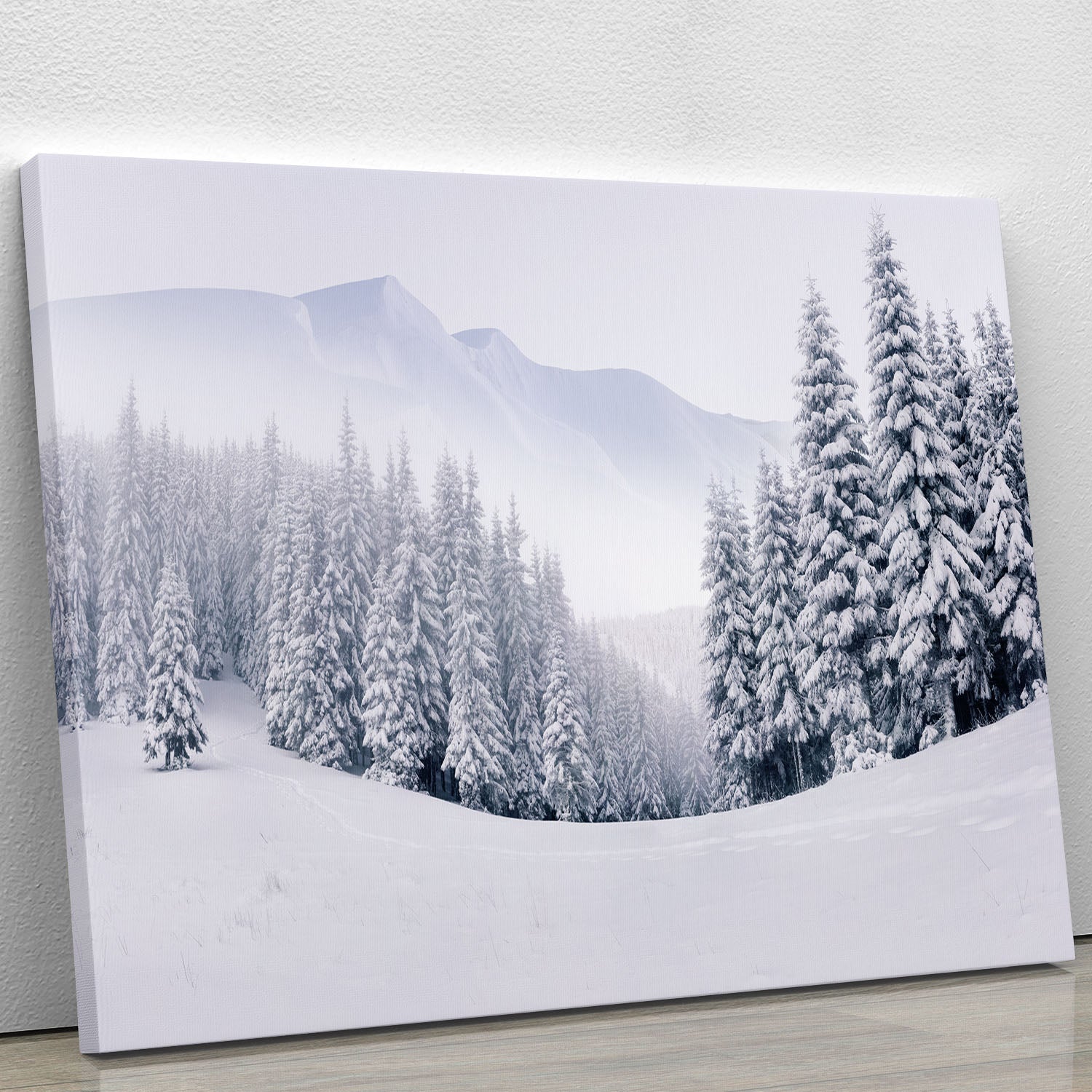 foggy winter landscape Canvas Print or Poster - Canvas Art Rocks - 1