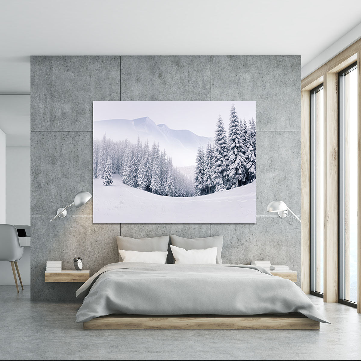 foggy winter landscape Canvas Print or Poster - Canvas Art Rocks - 5