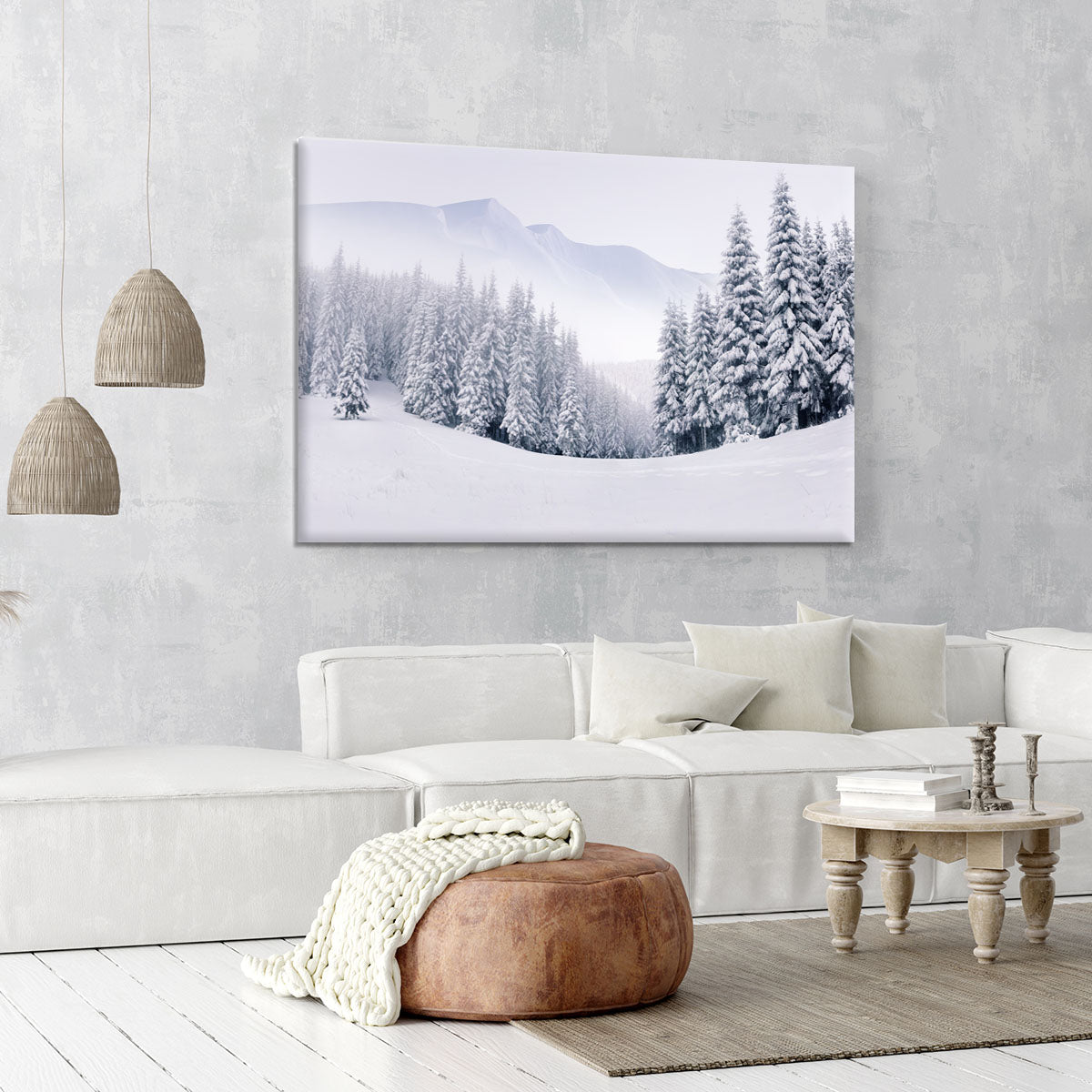 foggy winter landscape Canvas Print or Poster - Canvas Art Rocks - 6