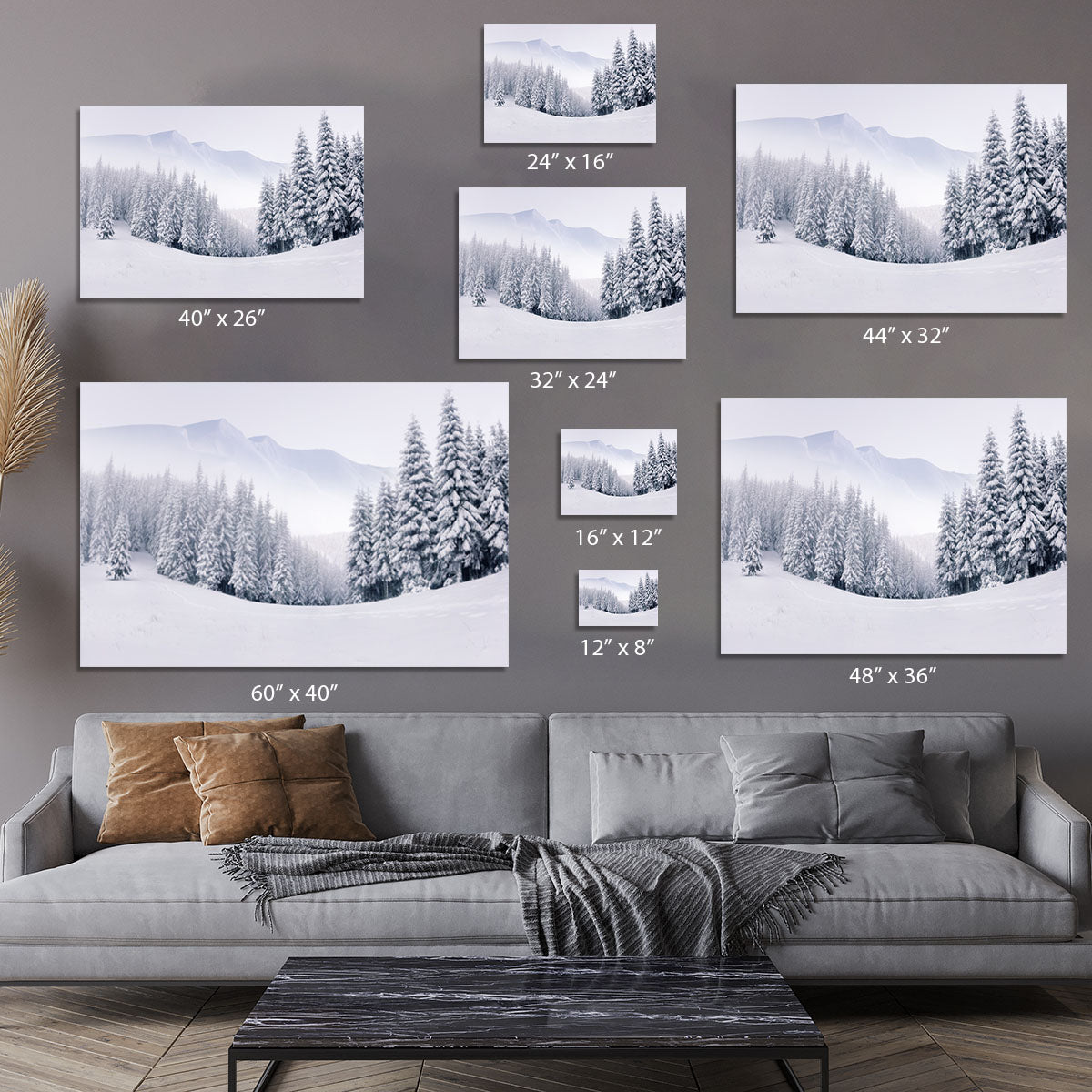 foggy winter landscape Canvas Print or Poster - Canvas Art Rocks - 7