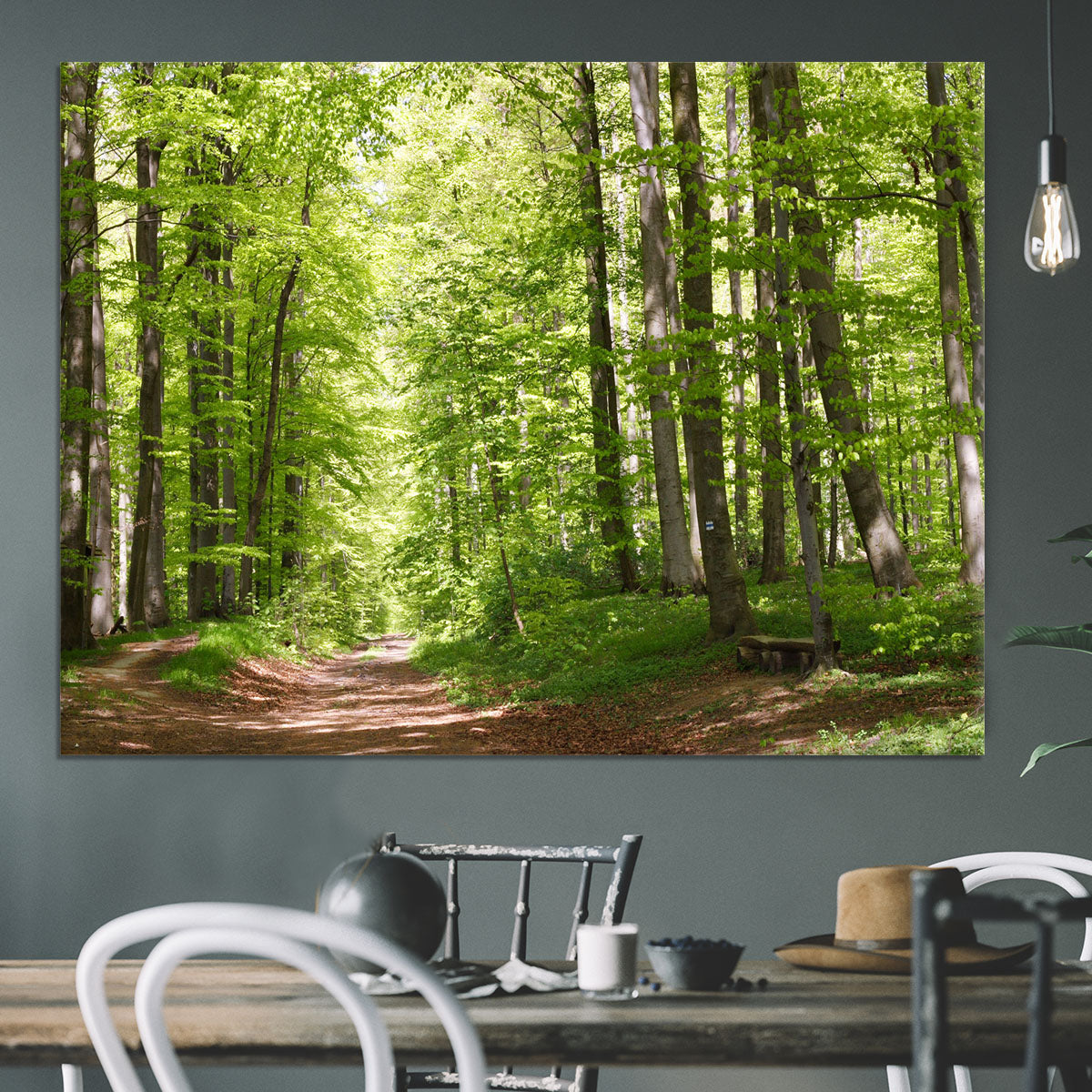 forest during spring Canvas Print or Poster - Canvas Art Rocks - 3