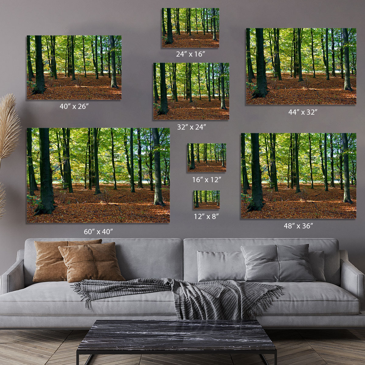 forrest edge in autumn Canvas Print or Poster - Canvas Art Rocks - 7