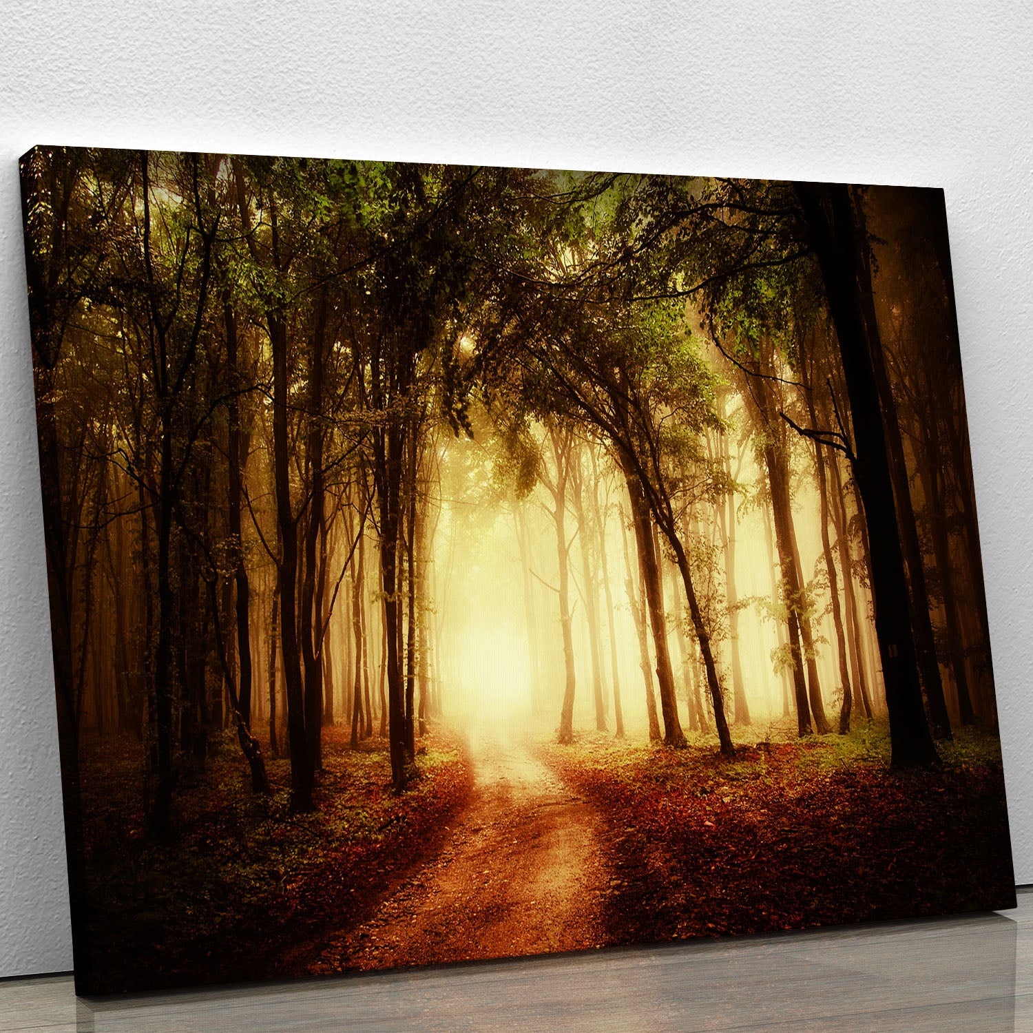 golden forest at autumn Canvas Print or Poster - Canvas Art Rocks - 1
