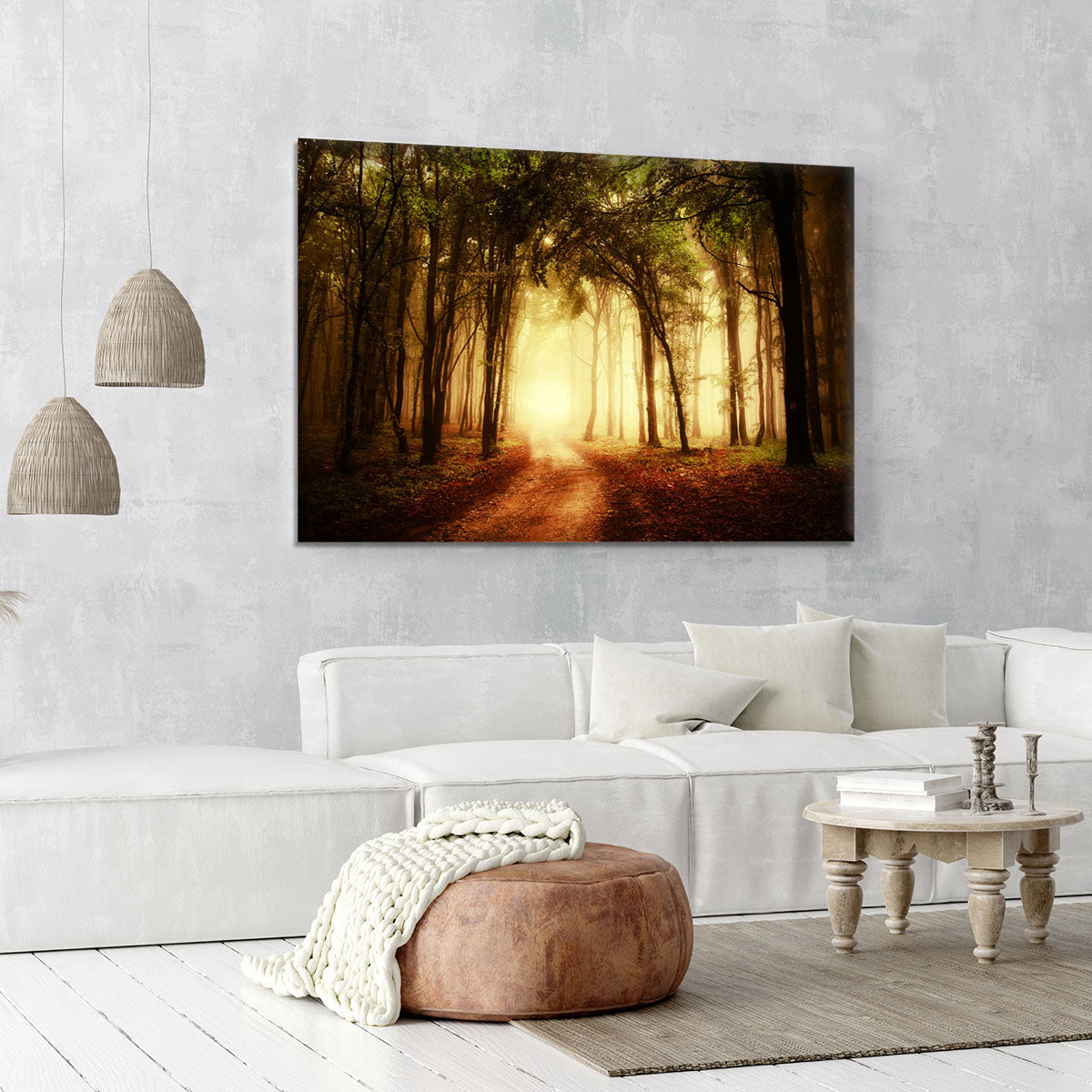 golden forest at autumn Canvas Print or Poster - Canvas Art Rocks - 6