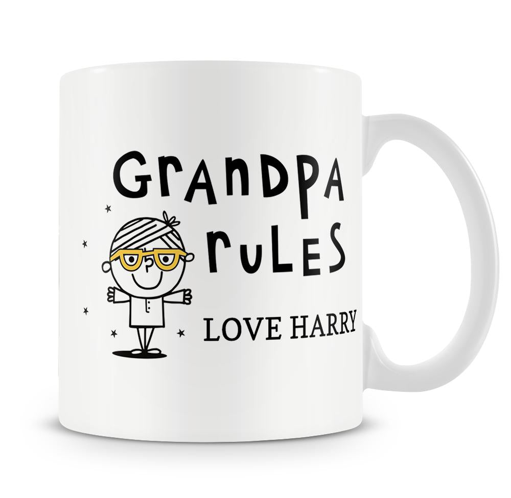 Personalised Grandpa Rules Mug