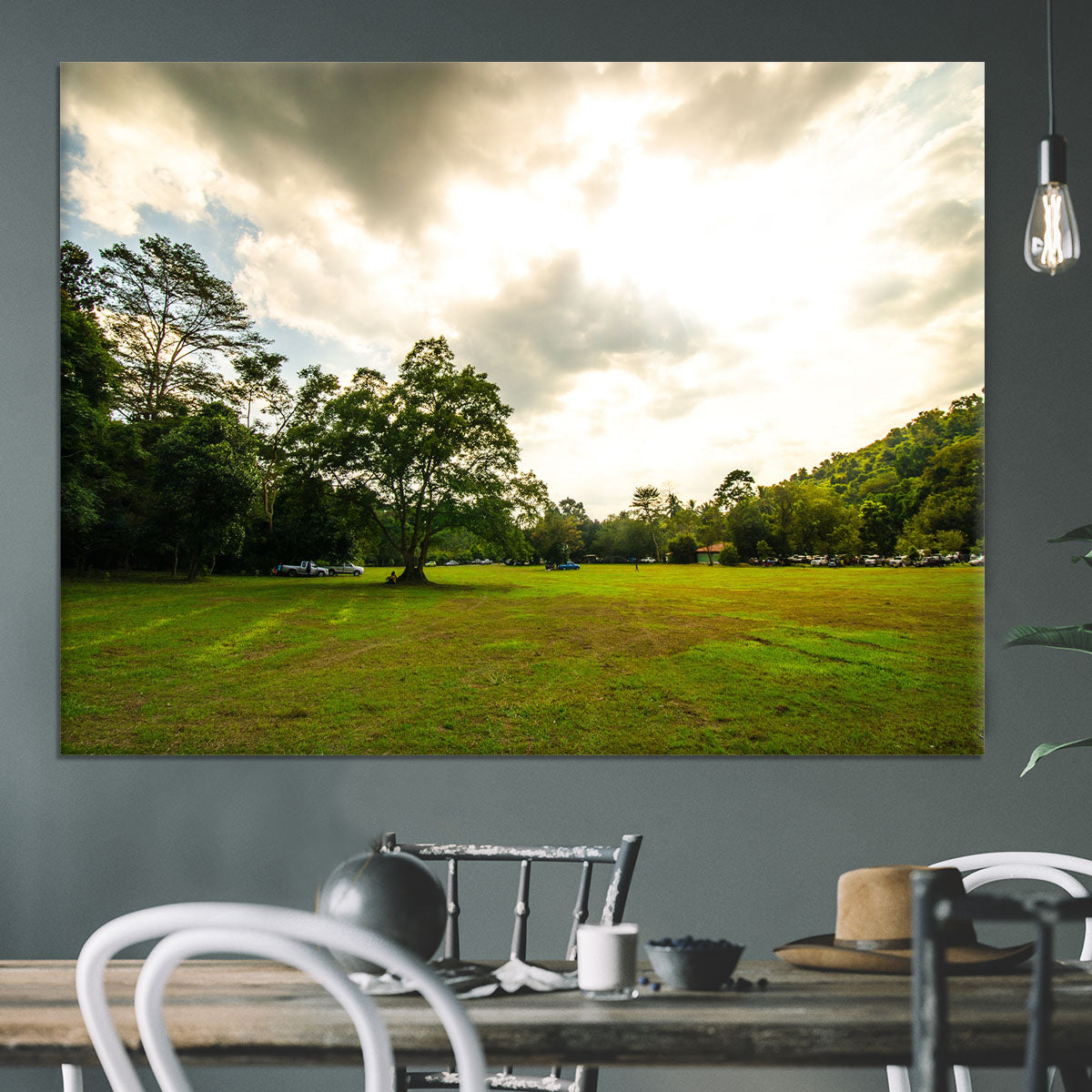 grass and bigtree in the forrest Canvas Print or Poster - Canvas Art Rocks - 3