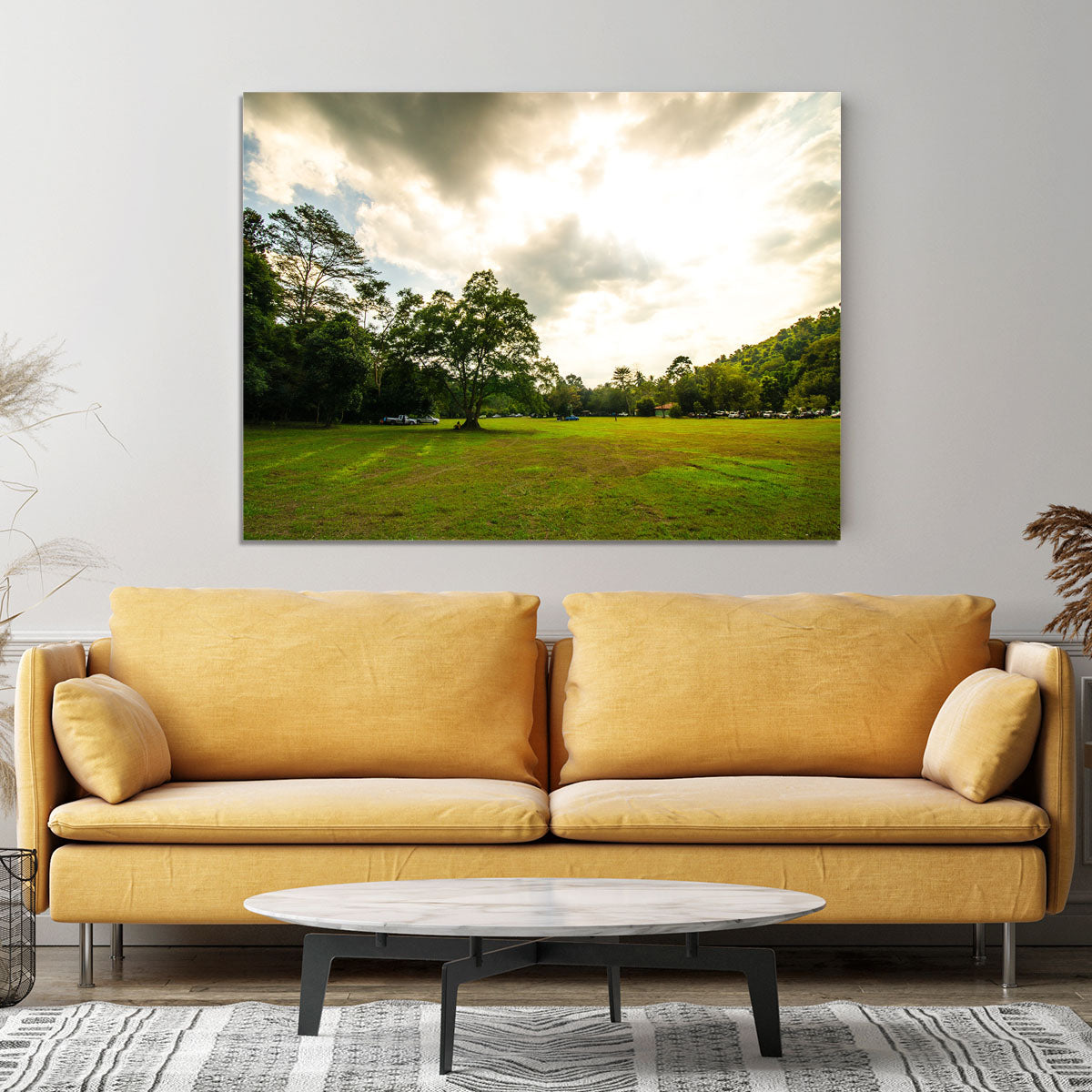 grass and bigtree in the forrest Canvas Print or Poster - Canvas Art Rocks - 4