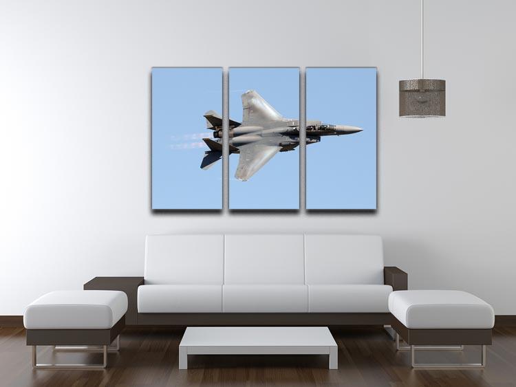 jet at high speed 3 Split Panel Canvas Print - Canvas Art Rocks - 3