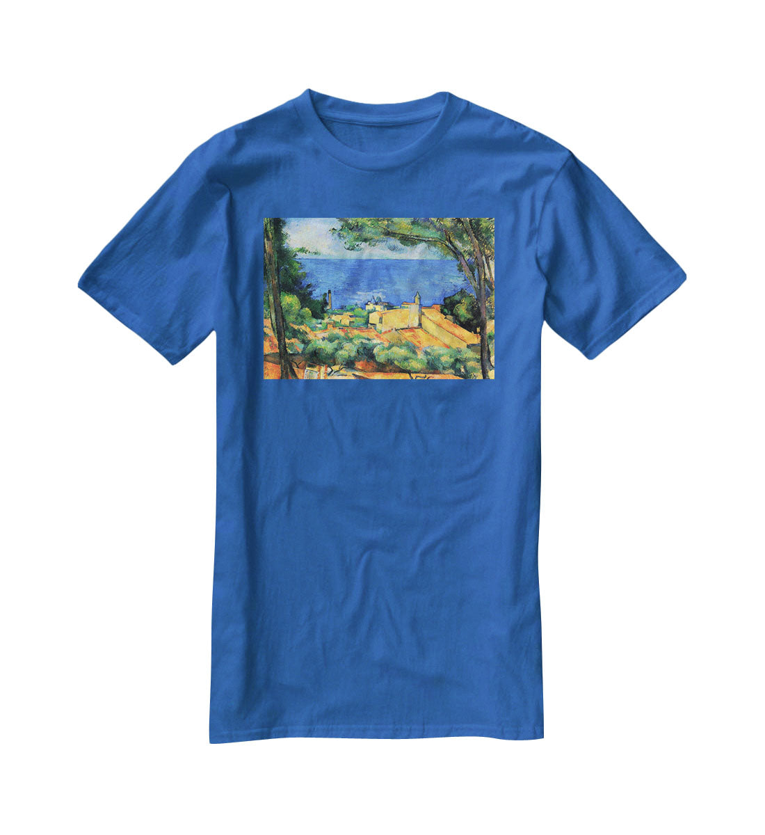 l'Estaque with Red Roofs by Cezanne T-Shirt - Canvas Art Rocks - 2