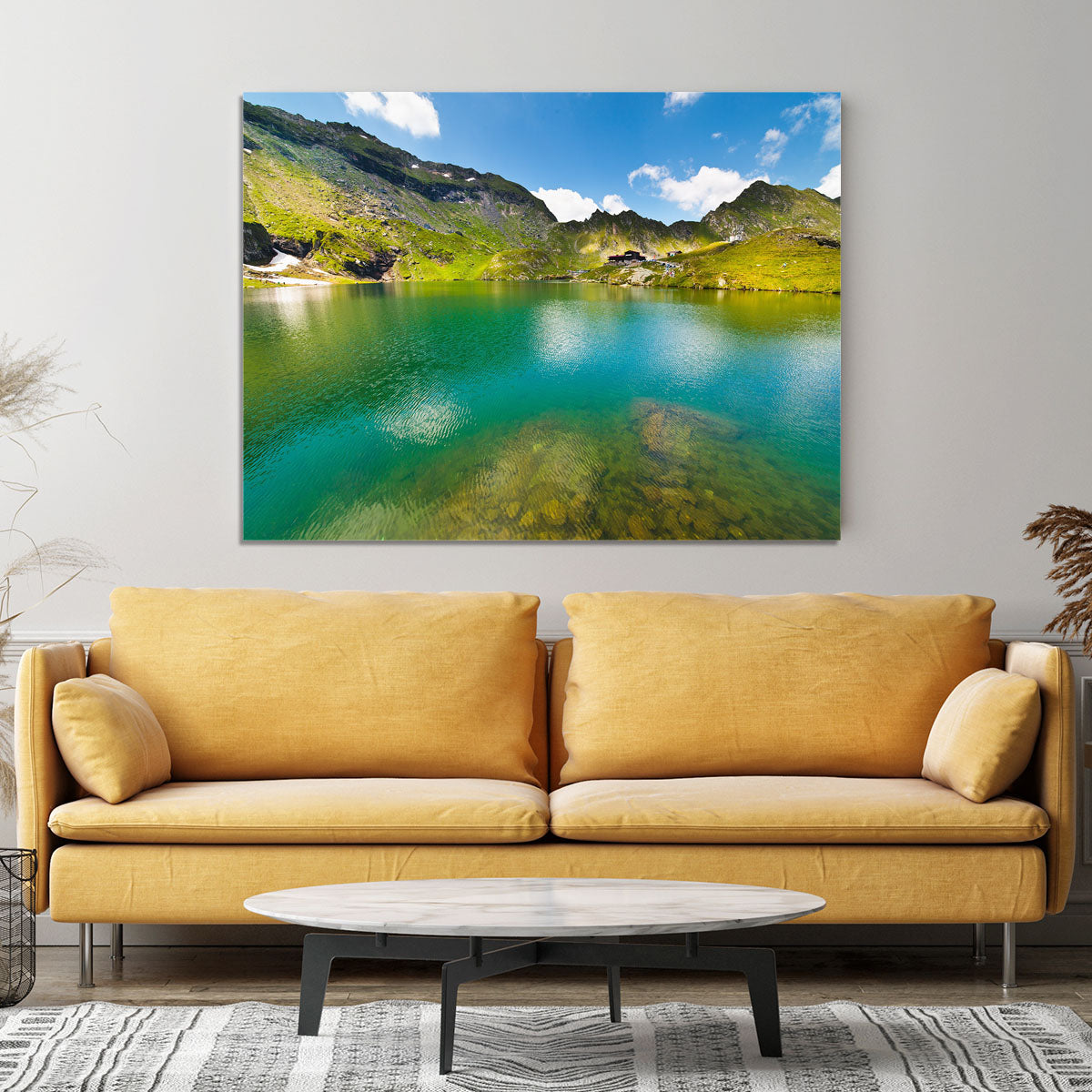landscape from Balea Lake Canvas Print or Poster - Canvas Art Rocks - 4