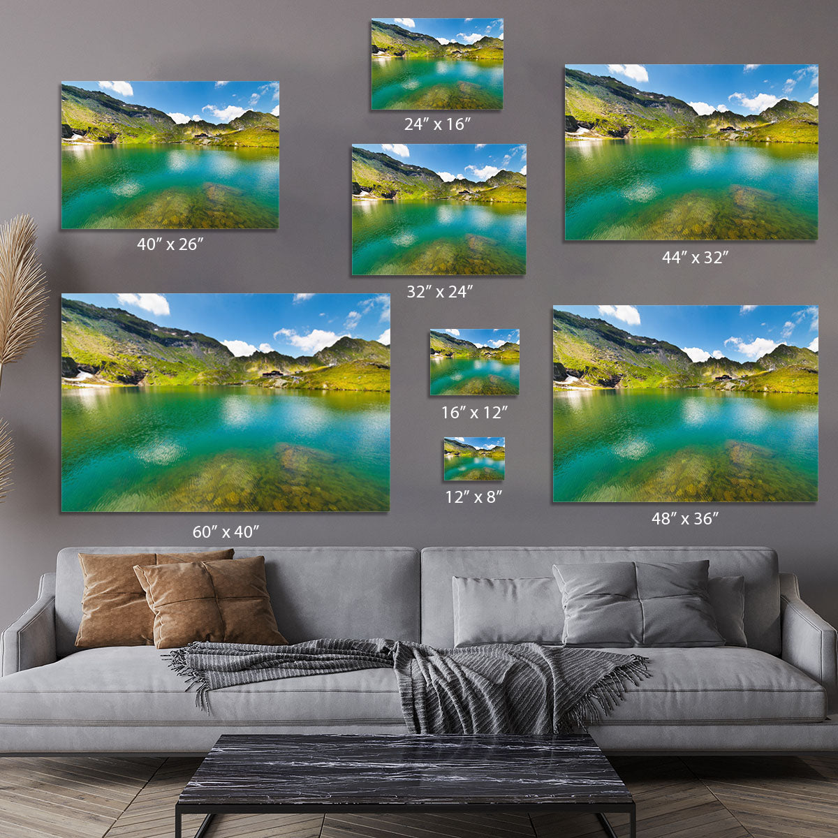 landscape from Balea Lake Canvas Print or Poster - Canvas Art Rocks - 7
