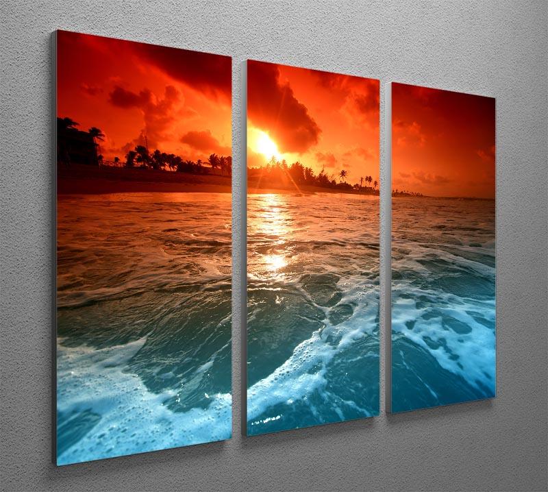 landscape ocean sunrice 3 Split Panel Canvas Print - Canvas Art Rocks - 2